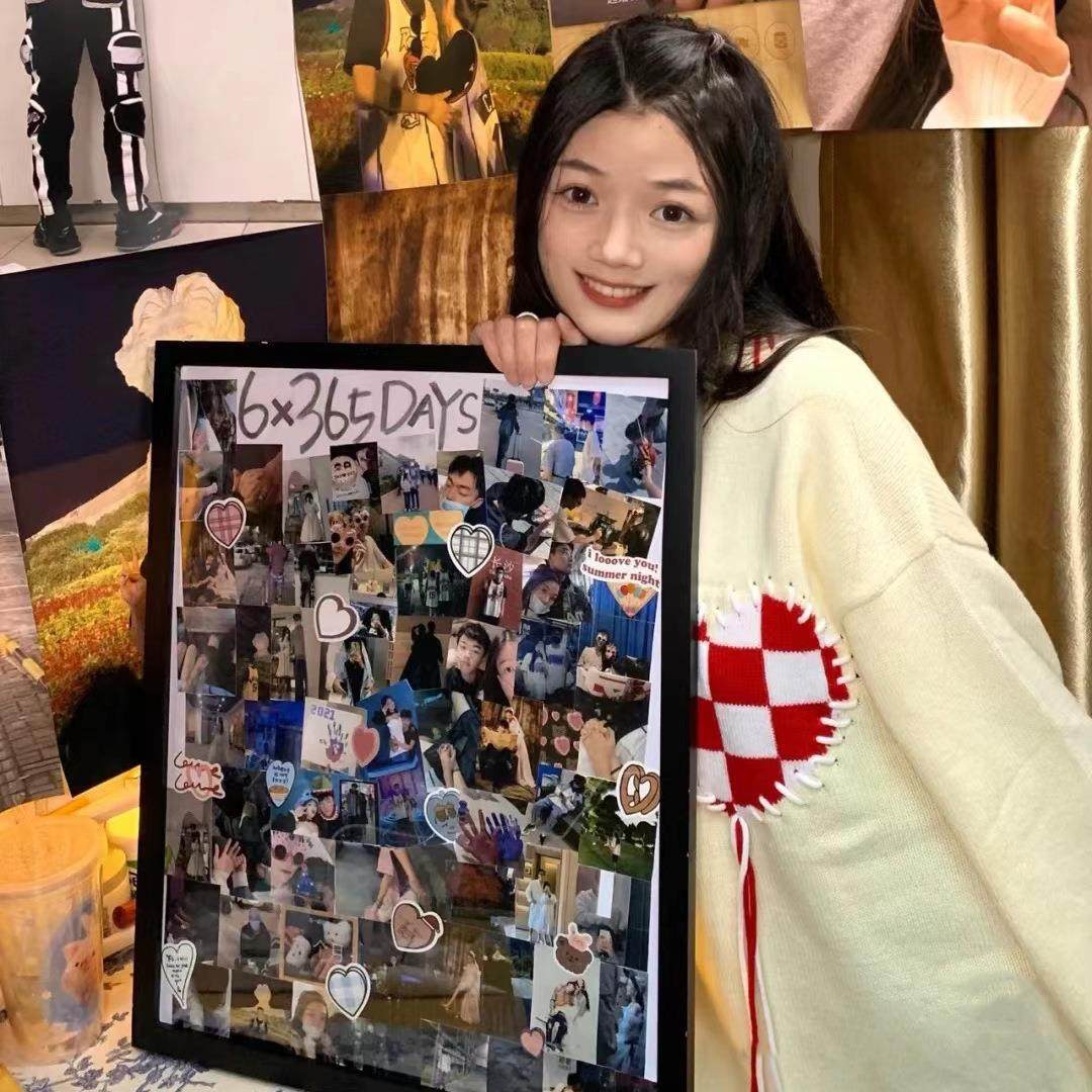 2Fdiy相框照片墙拍立得相框大尺寸挂墙画框情侣礼物实木相片框