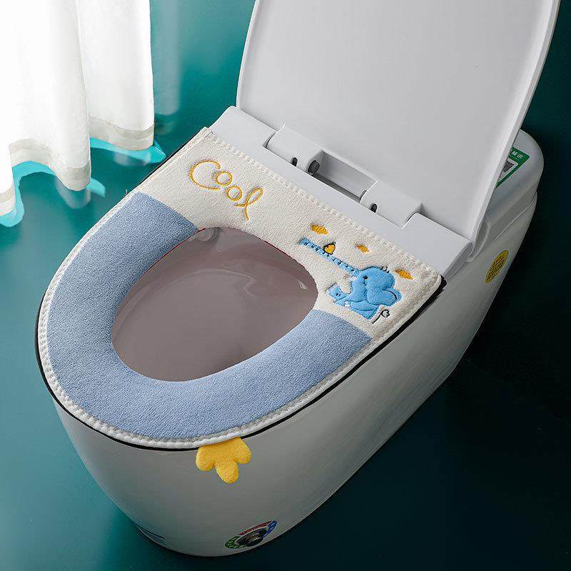 马桶垫冬季保暖可水洗手提加厚通用型家用毛绒马桶坐垫套加绒