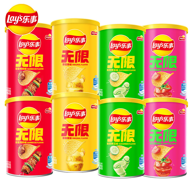 乐事无限薯片40g罐装黄瓜原味图片