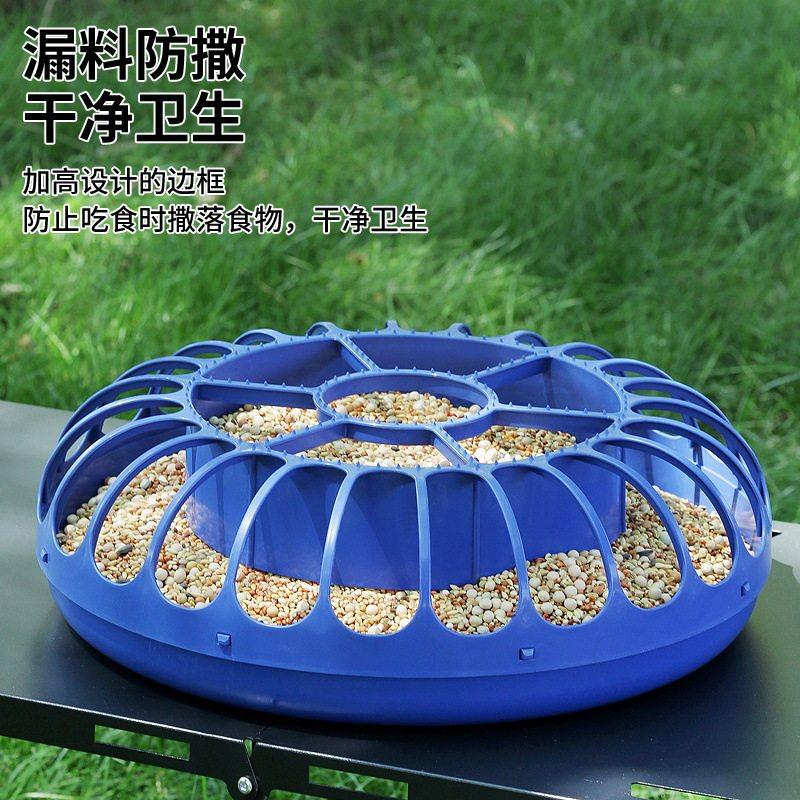 鸽子喂食槽盒圆形防撒溅省粮信鸽鸟笼赛鸽带盖自动厂家鸡鸭