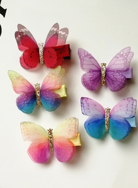 3/5PCS Butterfly Hair Clips For Women Kids Girls Accessories