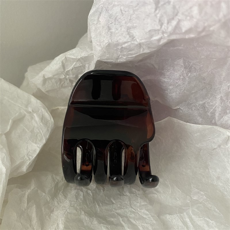 Korean PC Brown Tortoise Shell Geometric Hair Claw Back Head