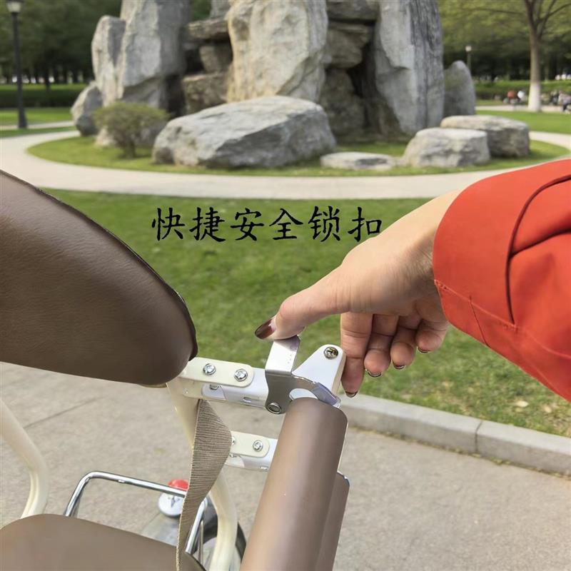 小金豆电动车儿童后座椅踏板车宝宝小孩护栏可折叠安全座椅围栏