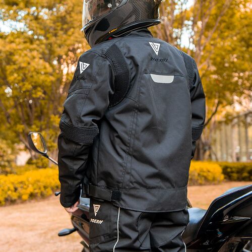 VOERH骑行服摩托车男机车拉力服套装秋冬季骑行上衣休闲外套防水