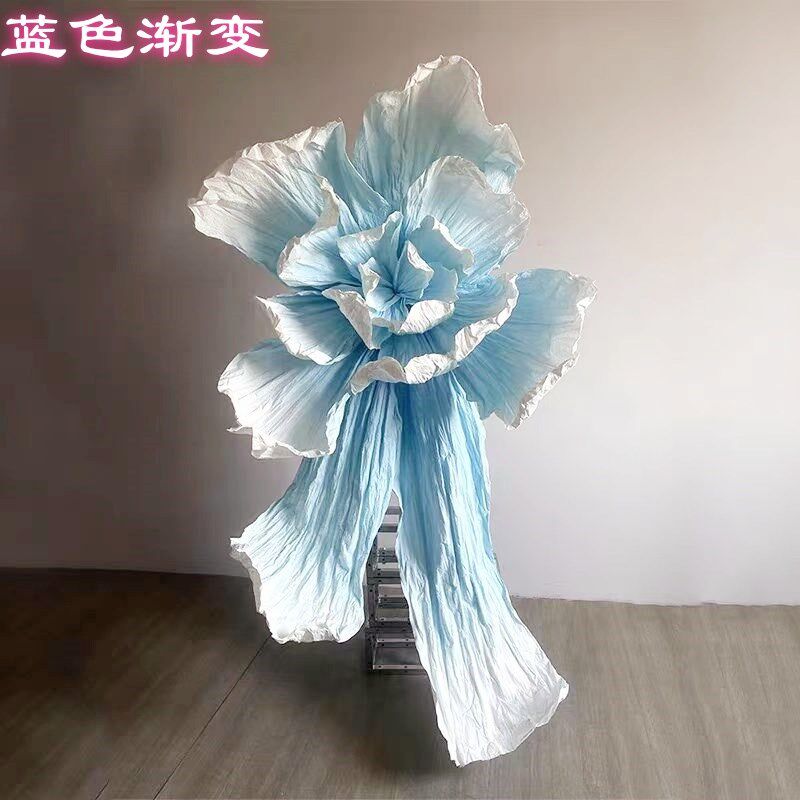 大型仿真手工纸艺白色美塑花婚礼道具背景墙装饰橱窗美陈巨型纸花