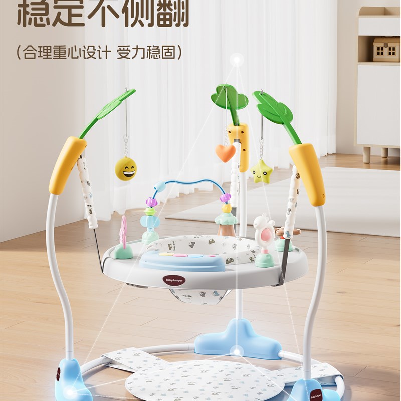 宝宝学步车6到18个月多功能婴儿手推车跳跳椅小月龄秋千椅游戏桌