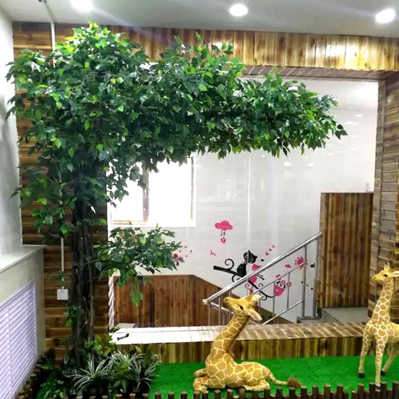 幸福树榕树 大型定制假树 商场造型假榕树 室内装饰实木 仿真大树