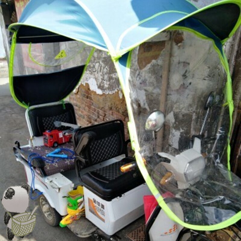 三轮车雨棚车篷车头电动三轮车遮雨棚挡风驾驶室前车头遮阳防雨布