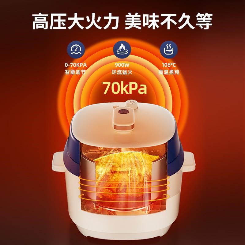 跨境110V伏美规电压力锅智能电高压锅饭煲家用不锈钢双胆电煮饭煲