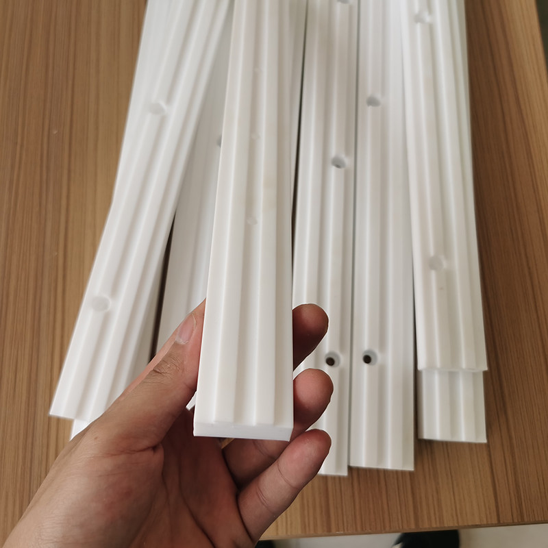 耐高温链条导轨聚四氟乙烯耐磨条输送传动导向件白色托条垫条导槽