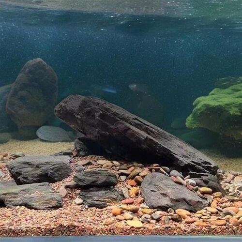溪流鱼缸造景峡谷风乌龟晒台原生溪流缸水族箱溪流石造景套餐沙石