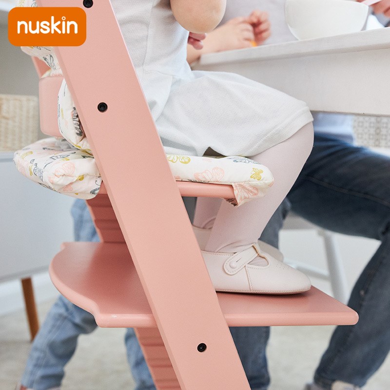 nuskin成长椅儿童餐椅婴儿餐桌座椅宝宝家用高脚椅榉木吃饭椅
