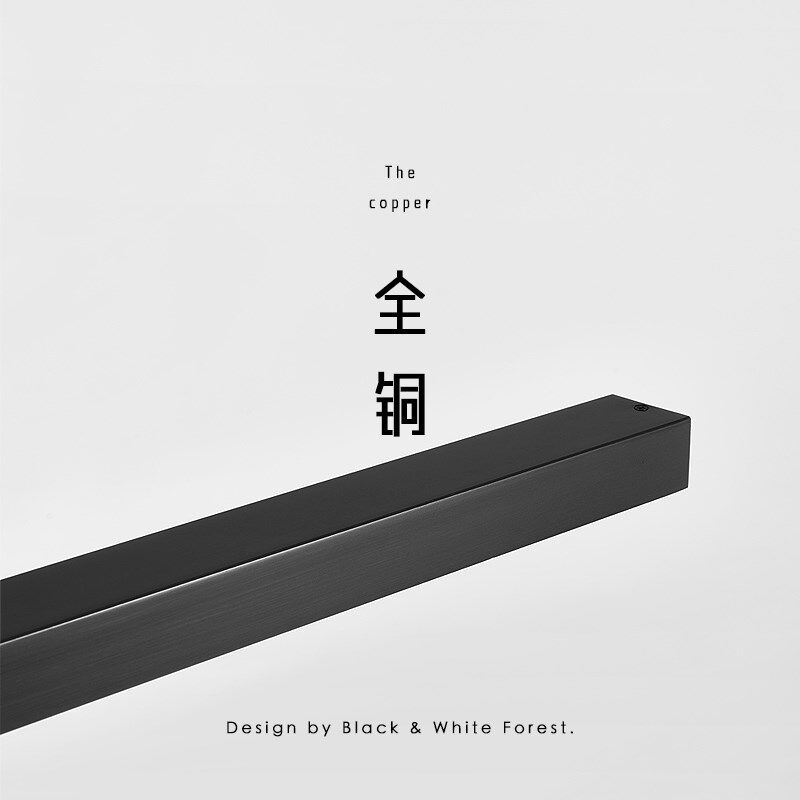 意式极简餐厅吊灯现代简约全铜一字长条高级感设计师创意饭厅吊灯