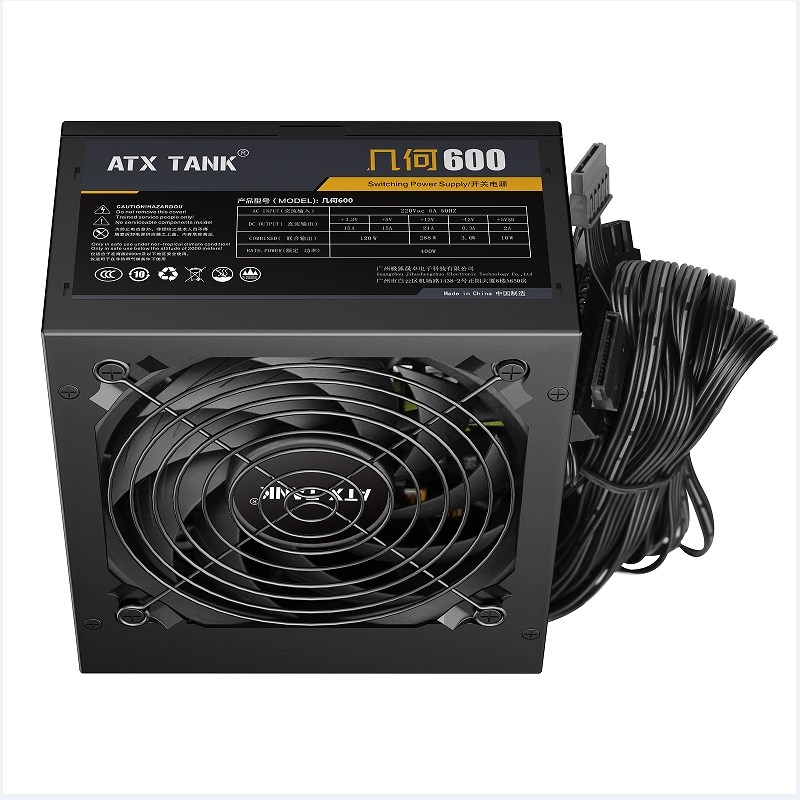 几何桌上型电脑电脑电源ATX主机电脑电源额定300W/400W/500W/600W