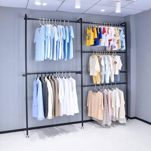 砌墙衣柜金属衣架衣帽间架服装店时装展示架专卖店上墙衣架