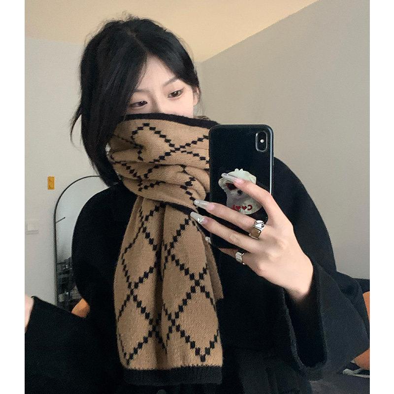 上海故事围巾女2026新款冬季韩系百搭高级氛围感保暖披肩毛线针织