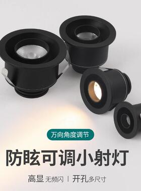 迷你小射灯万向可调角度防眩15度聚光led牛眼孔钻孔3公分/40/50mm