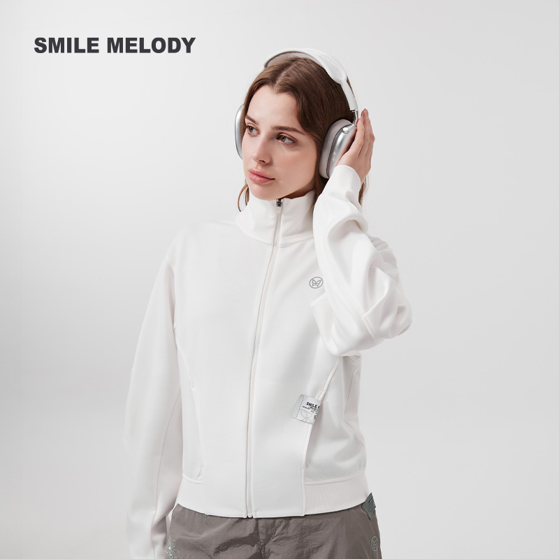 立领夹克高腰外套