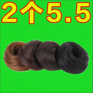 秋冬头饰女低丸子头盘发神器2024新款懒人后脑勺假发头花假发发圈