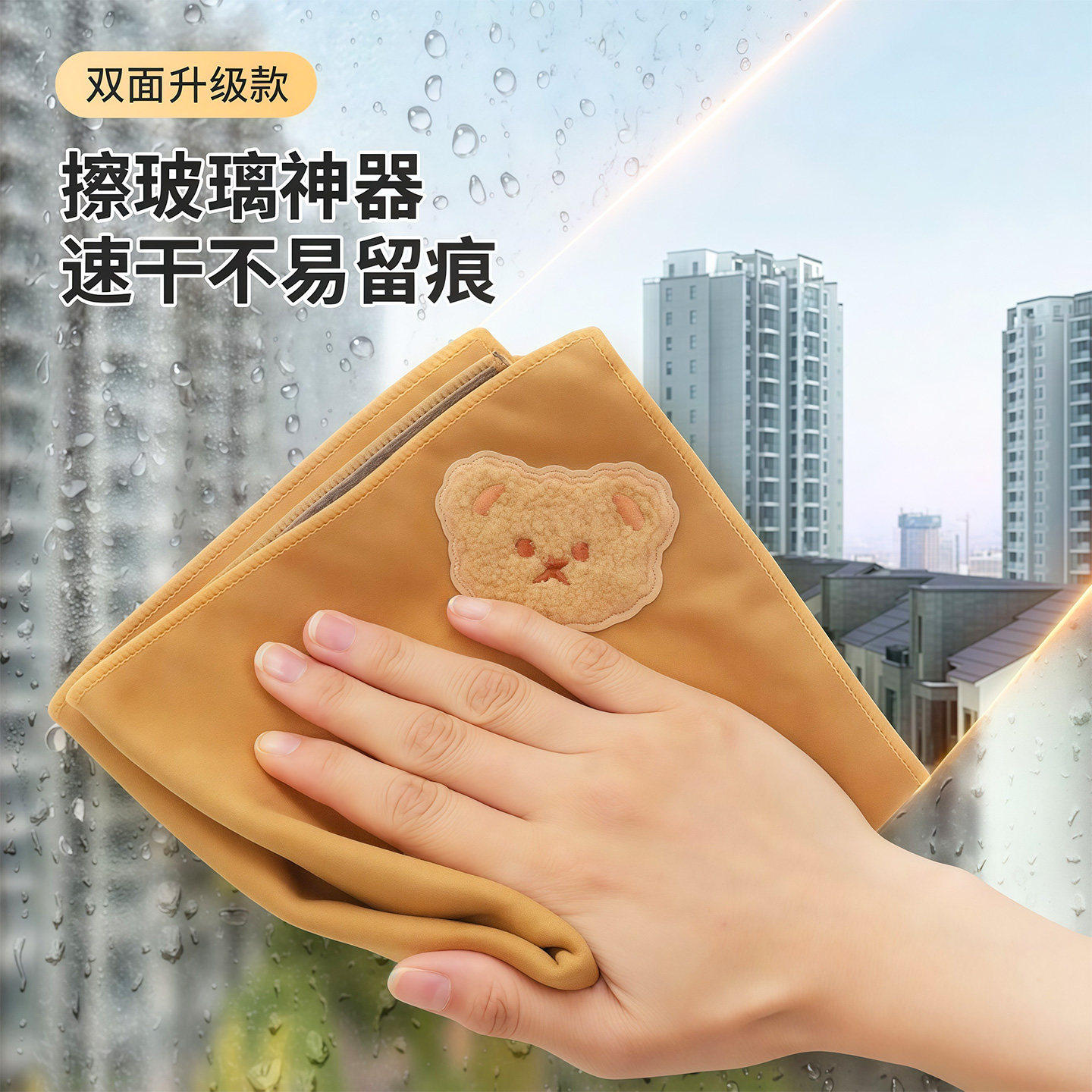 双面麂皮绒抹布汽车擦车毛巾