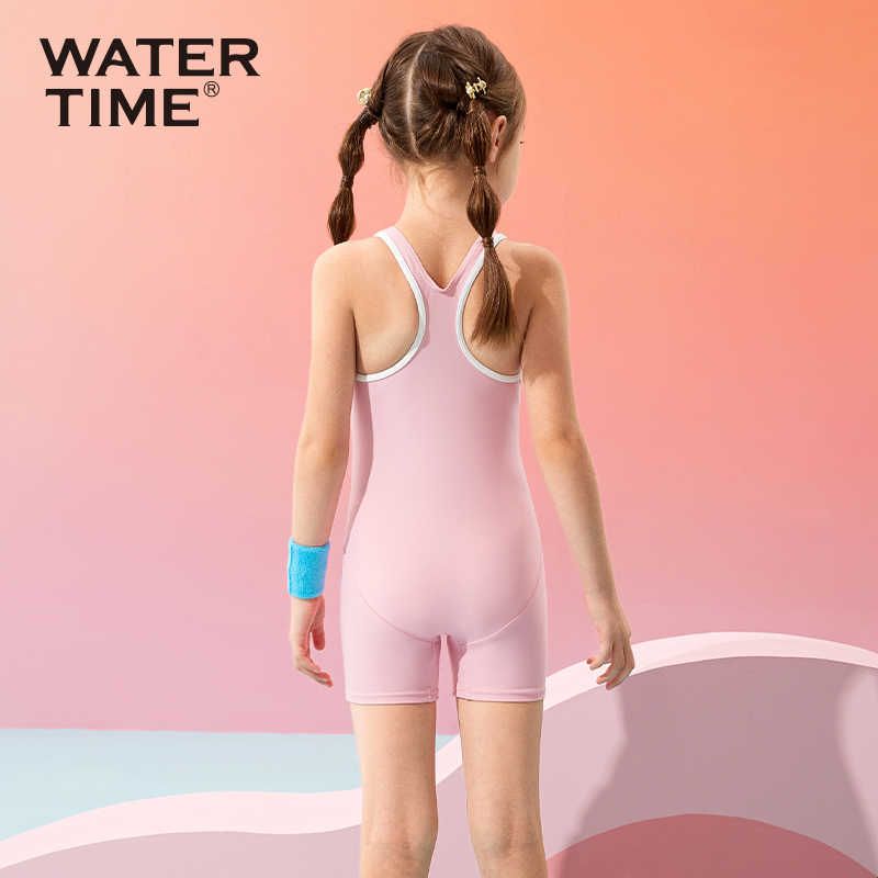 WaterTime儿童泳衣女孩2025新款连体专业速干游泳衣女童训练泳装图片