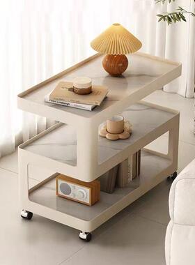 奶油风边5几轻奢感客茶sxs6TSSS几沙厅发边可移动床头小桌子2柜02