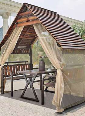 小木屋12791庭院凉亭户外别墅民阳宿遮棚亭室外露亭实木亭子防腐