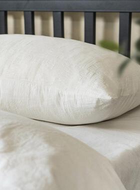 A类白肌理褶纹全水洗棉四件套酒店民宿慵纯懒皱被套裸睡床上DSX用