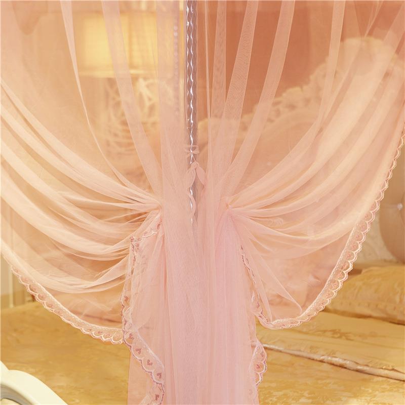 海虹蚊地JFW99u4c帐2025新款881款宫廷5落式蚊帐玉色