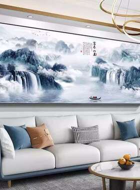 富春字山居图十绣线绣公室67TK5SaB客厅卧室大风幅山水画景手工办