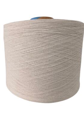 12劳支本白色纯AAL棉纯纱条普梳气流纺棉保手套纱有线