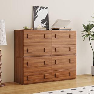 中古风复古卡门柜全实意木柜床头卧室收纳XMW储物家用柜轻奢创床