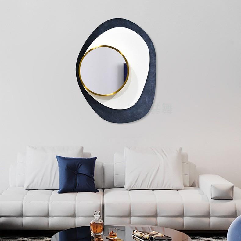 走廊关入户实物装置画轻玄奢立体几意何客厅装DUU饰画绘砂手岩创