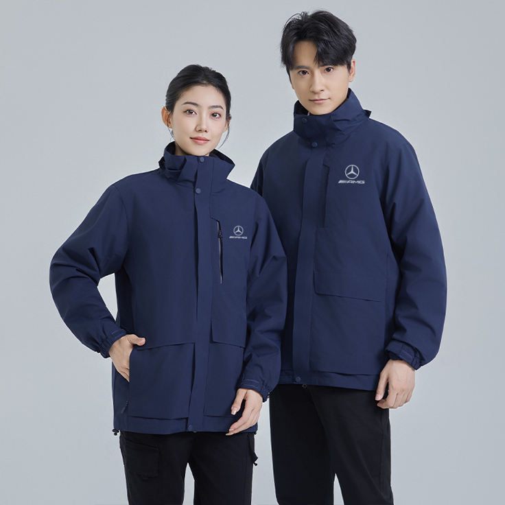 工作服定制冲锋衣印logo长袖工装团队衣服订制三合一秋冬外套印字