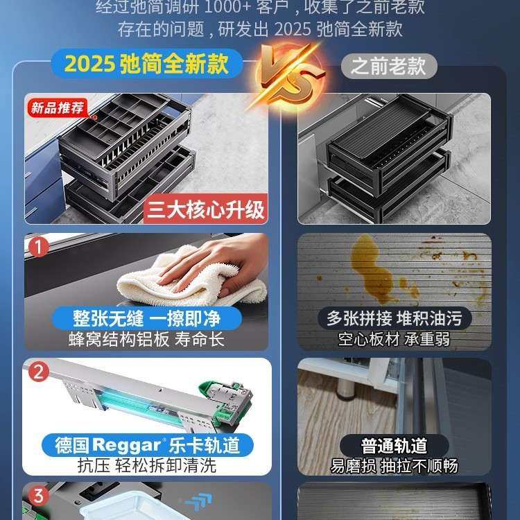 2206新款拉篮厨房橱柜碗篮双层屉式太铝碗抽柜抽拉空式厨836柜碗,农机/农具/农膜,其它农用工具,淘宝优惠券,粉丝福利购,淘宝优惠卷