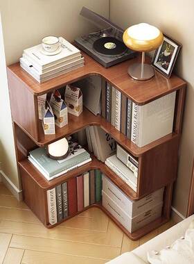 简实木多层角柜转角书柜约室家用储物落柜收纳置物架客厅卧NMW角