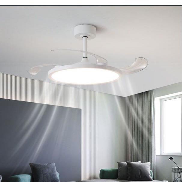 跨境风扇灯吸超顶薄隐形客厅44灯家用餐厅扇卧室普瑞全吊光谱护眼