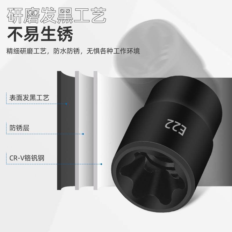 24件e型套筒旋具内头套装花e10e12e1424件套内梅型六花0套筒t2批