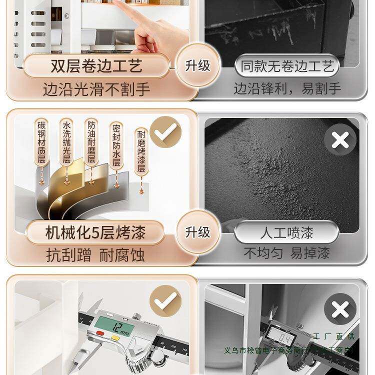 调料置物架窄款厨房调料架子台面小型油盐架酱醋味料品收纳灶F97H