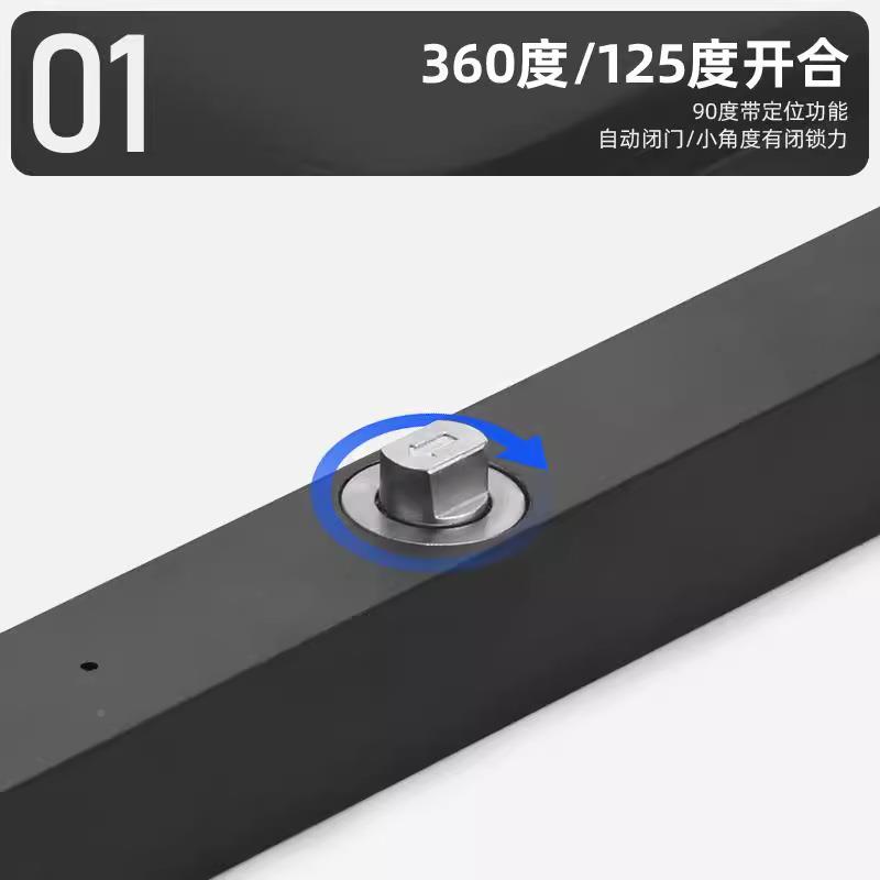 免有框中轴挖槽中轴转小型配件旋铝框木门自门动关门地地弹簧隐藏