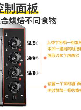商披萨炉大一型蛋糕电烤箱披萨SSX烤红薯烘焙用盘箱大容量层二烘