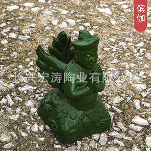 傧伽厂家长琉璃瓦古建兴筑中式屋顶装饰面吻正屋吻032吻售瓦龙吻