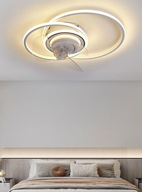 卧室风灯2CL880202款6年新转360旋度摇头现扇代简约房间智能吸顶