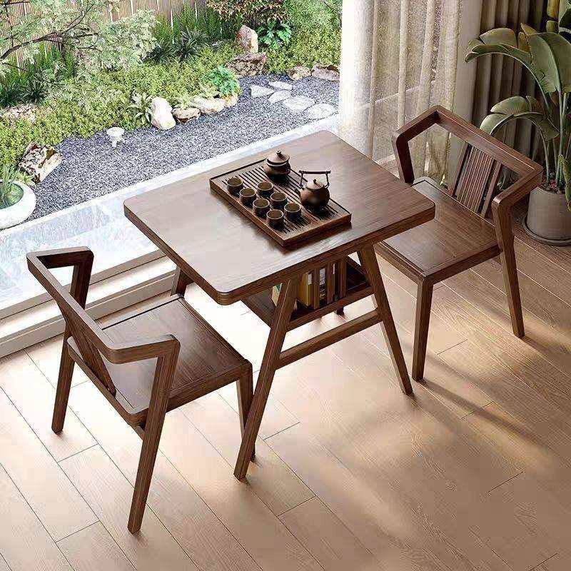 热销实木阳台小茶桌组合喝件套休闲椅子家用茶ZSV户型一桌二三小