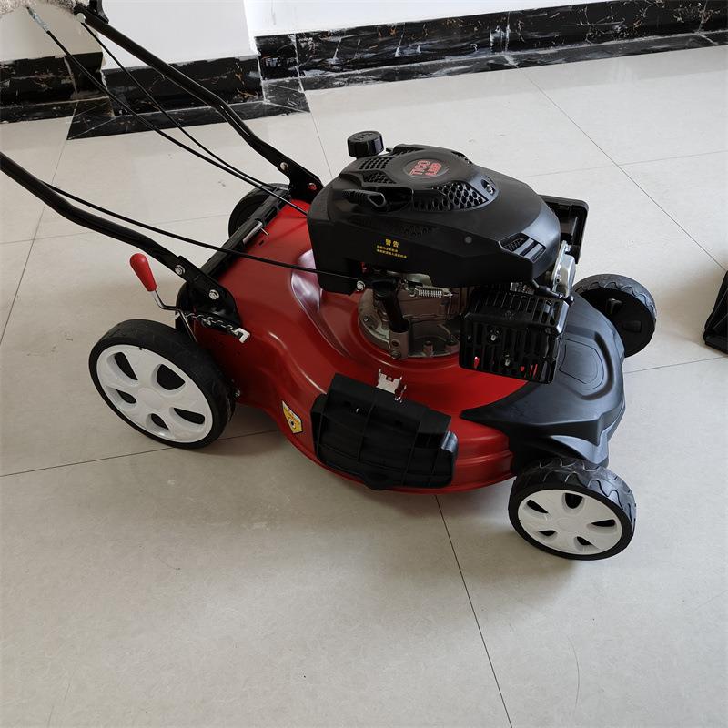 自家走式汽油割草物业用机ZWS草坪碎草除草手推集机草框草坪机