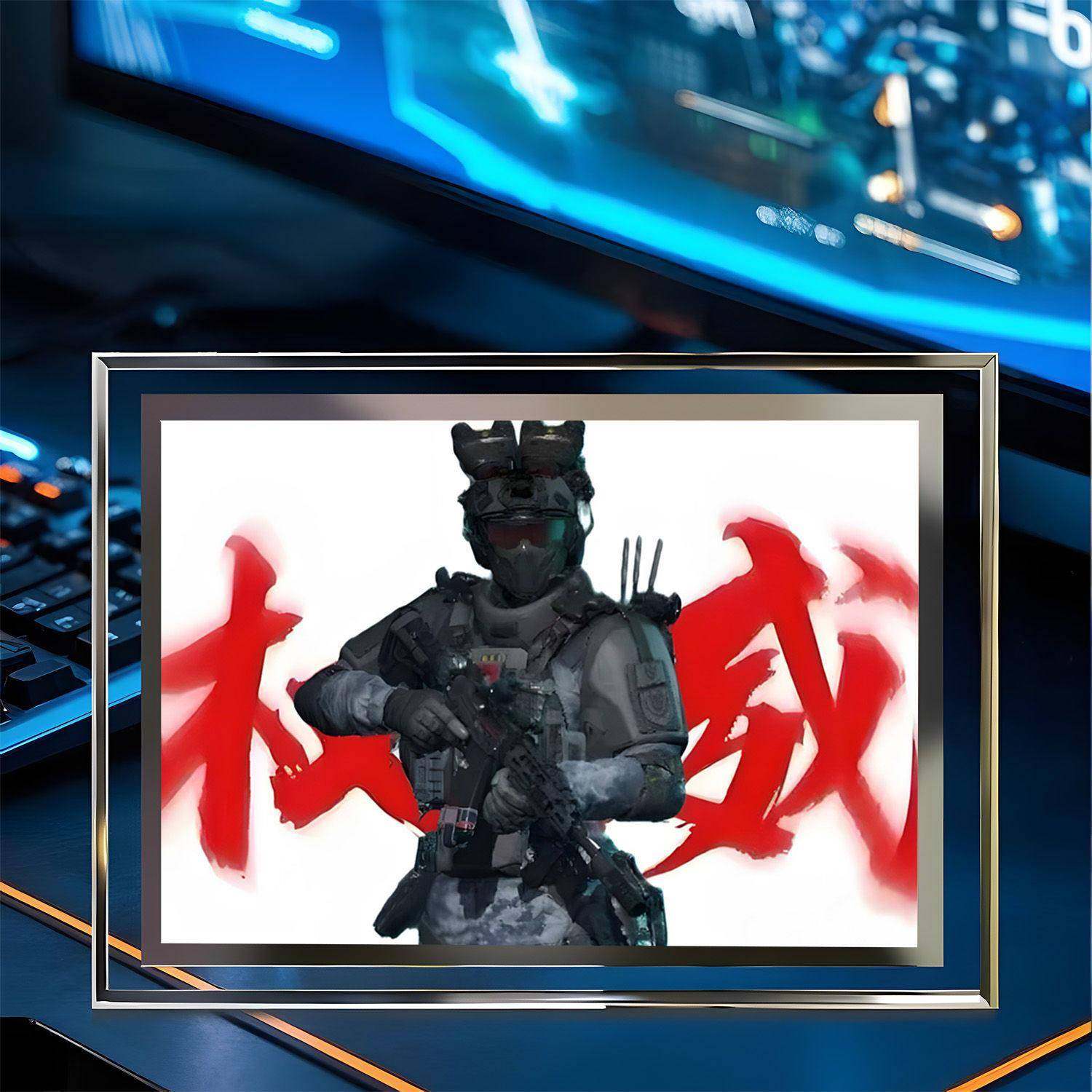 威龙三角州行动ins摆件水晶玻璃相框桌面卧室房间摆台送朋友礼物