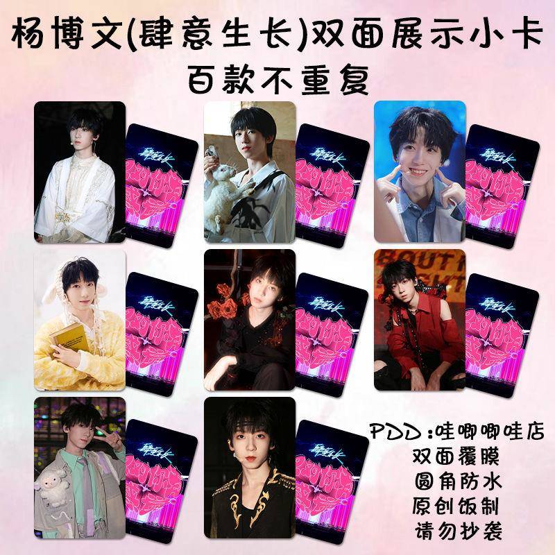 TF家族杨博文小卡肆意生长演唱会周边双面防水lomo卡钱包照自印