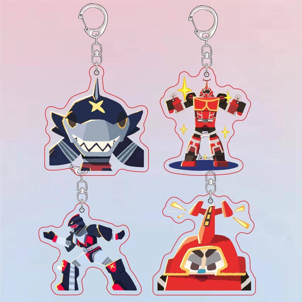 铁甲小宝 周边 鲨鱼辣椒卡布达亚克力钥匙扣卡通书包挂件生日礼物
