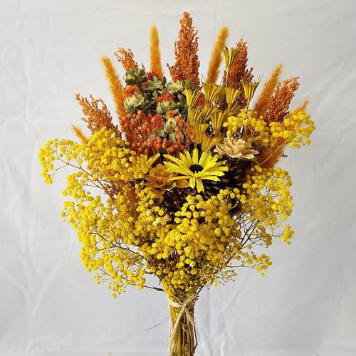干花花束 包装送人插花瓶客厅轻奢高档摆设件真花天然风干diy材料