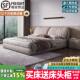 baxter大象耳朵科技布床现代简约2 2.2米布艺主卧双人软包收纳床